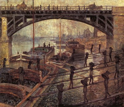 The Coal Unloaders by Claude Monet